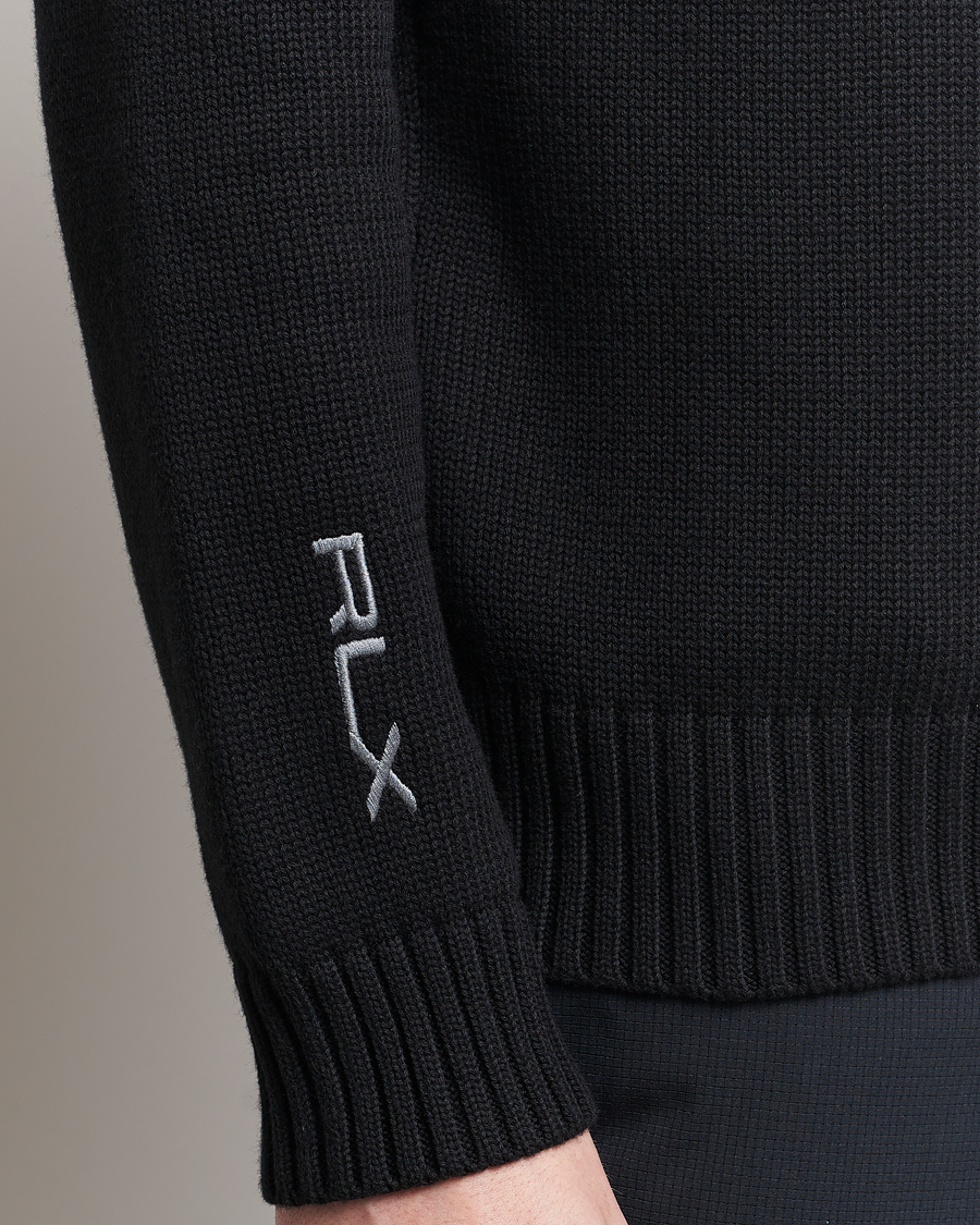 Herre | Trøjer | RLX Ralph Lauren | Bear Golfer Knitted Sweater Polo Black
