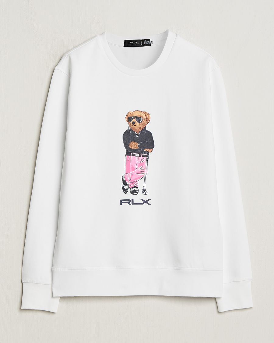 Herre | Trøjer | RLX Ralph Lauren | Bear Golfer Double Knit Sweater Ceramic White