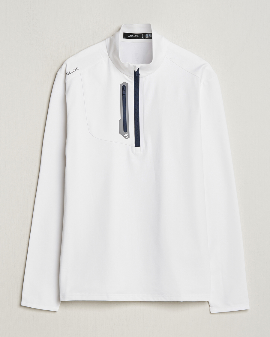 Herre | Trøjer | RLX Ralph Lauren | Luxury Jersey Half Zip Ceramic White
