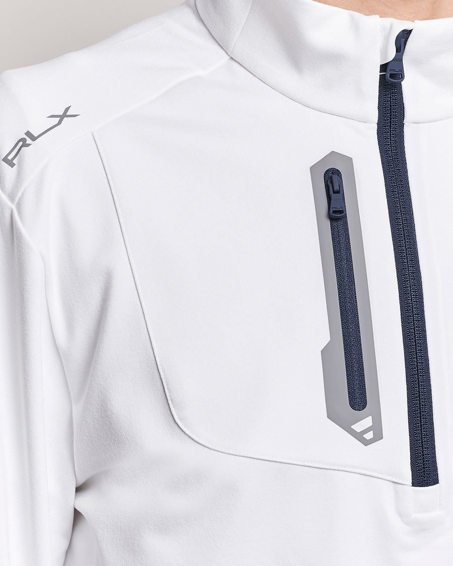 Herre | Trøjer | RLX Ralph Lauren | Luxury Jersey Half Zip Ceramic White