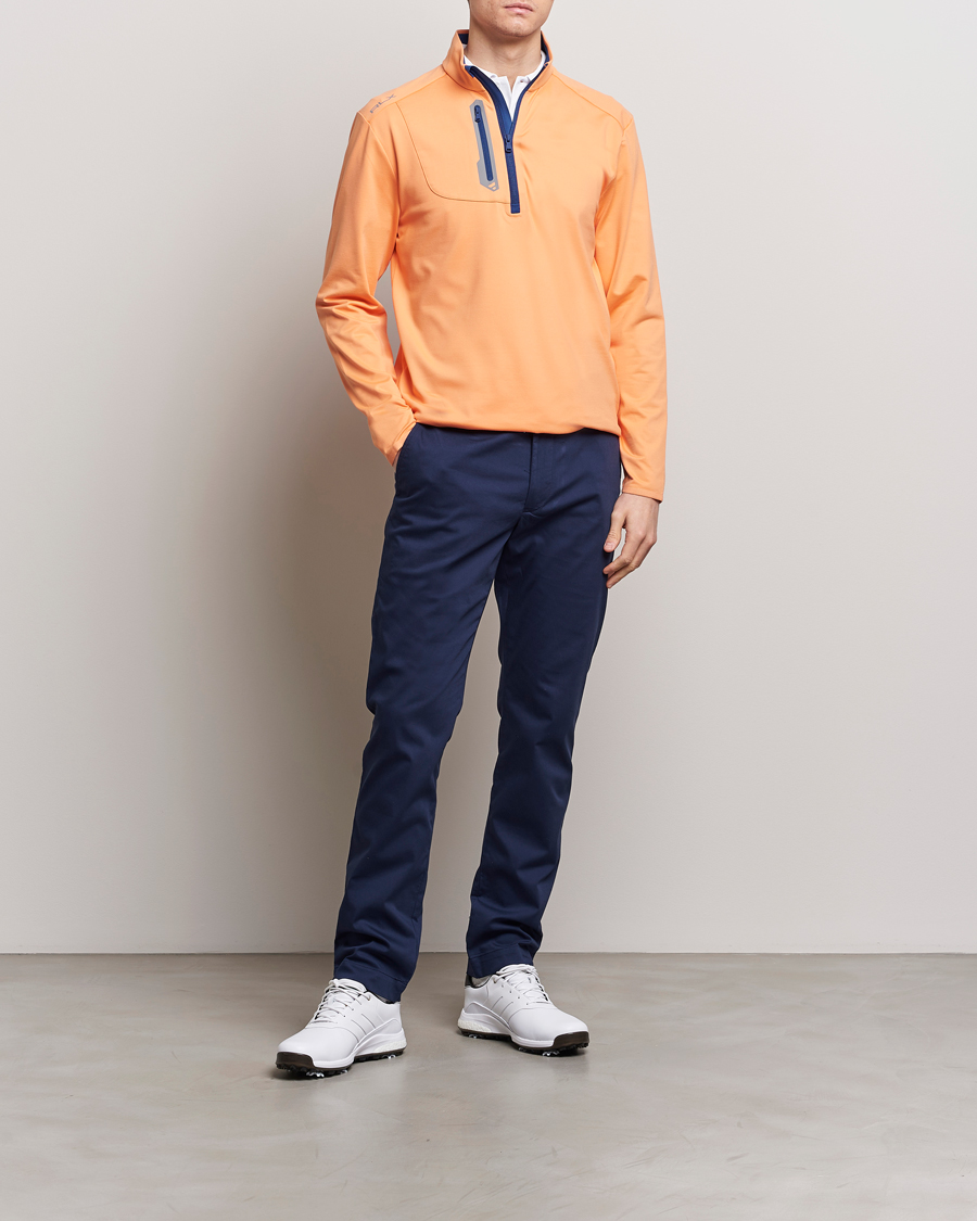 Herre |  | RLX Ralph Lauren | Luxury Jersey Half Zip Poppy Orange