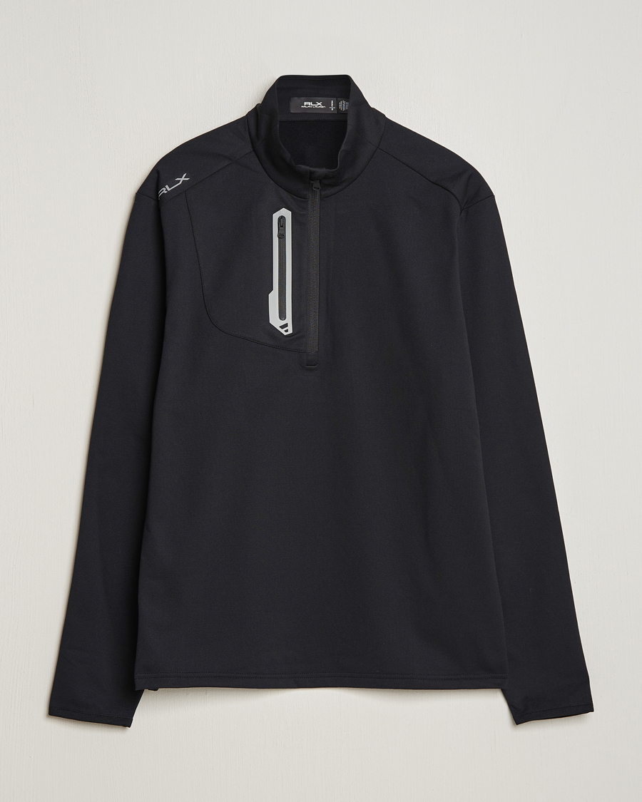 Herre | Trøjer | RLX Ralph Lauren | Luxury Jersey Half Zip Polo Black
