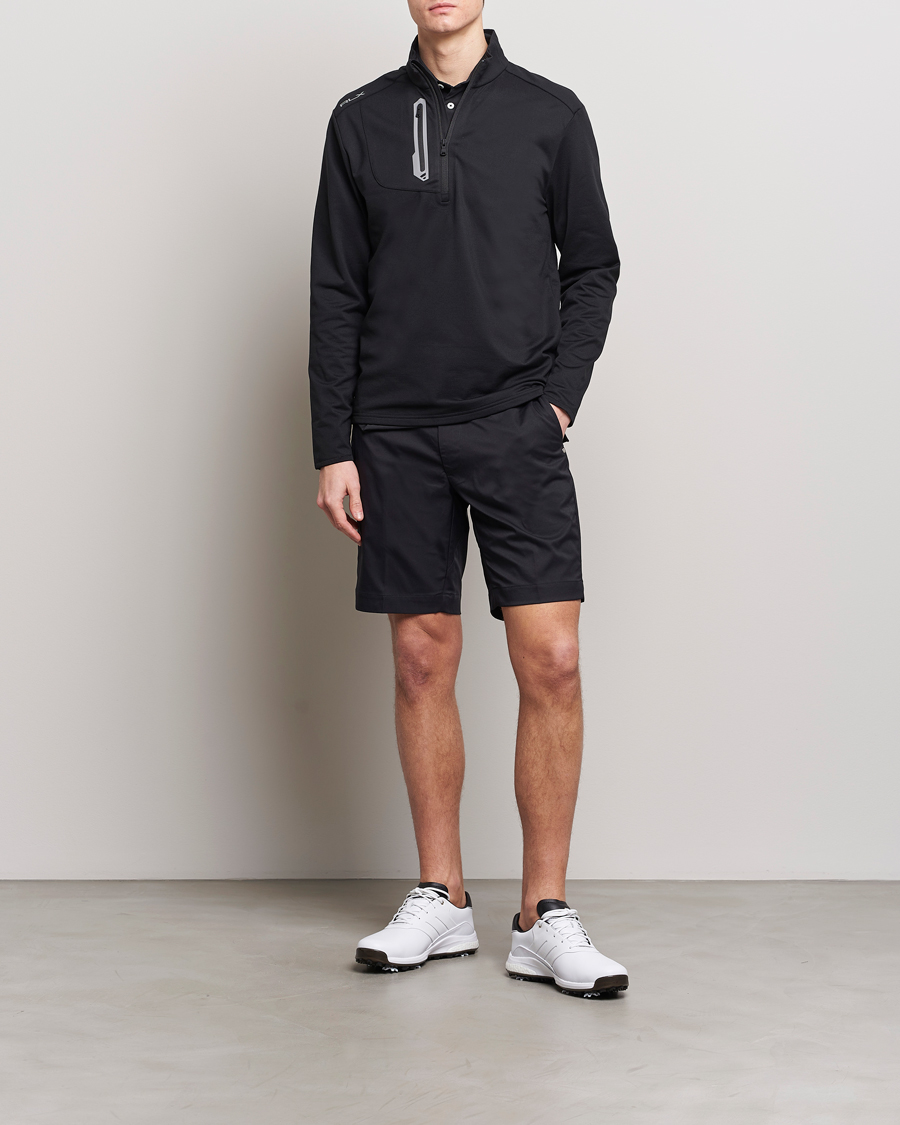 Herre | Trøjer | RLX Ralph Lauren | Luxury Jersey Half Zip Polo Black