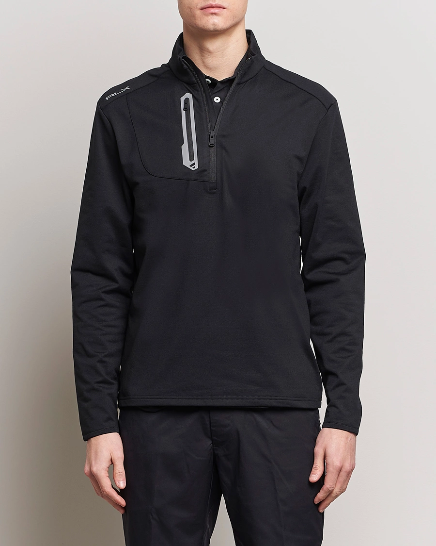 Herre | Tøj | RLX Ralph Lauren | Luxury Jersey Half Zip Polo Black