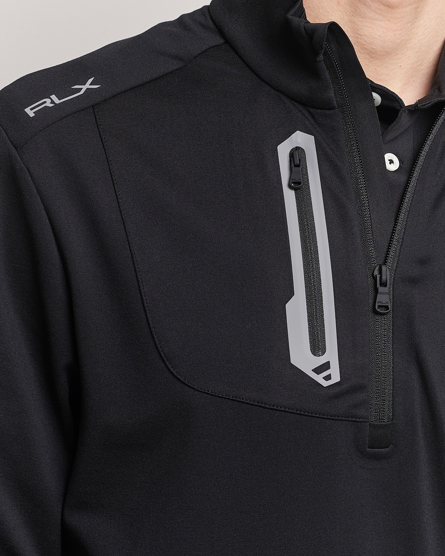 Herre | Trøjer | RLX Ralph Lauren | Luxury Jersey Half Zip Polo Black