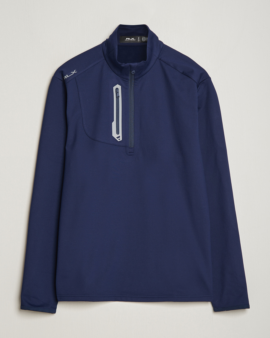 Herre | Trøjer | RLX Ralph Lauren | Luxury Jersey Half Zip Refined Navy