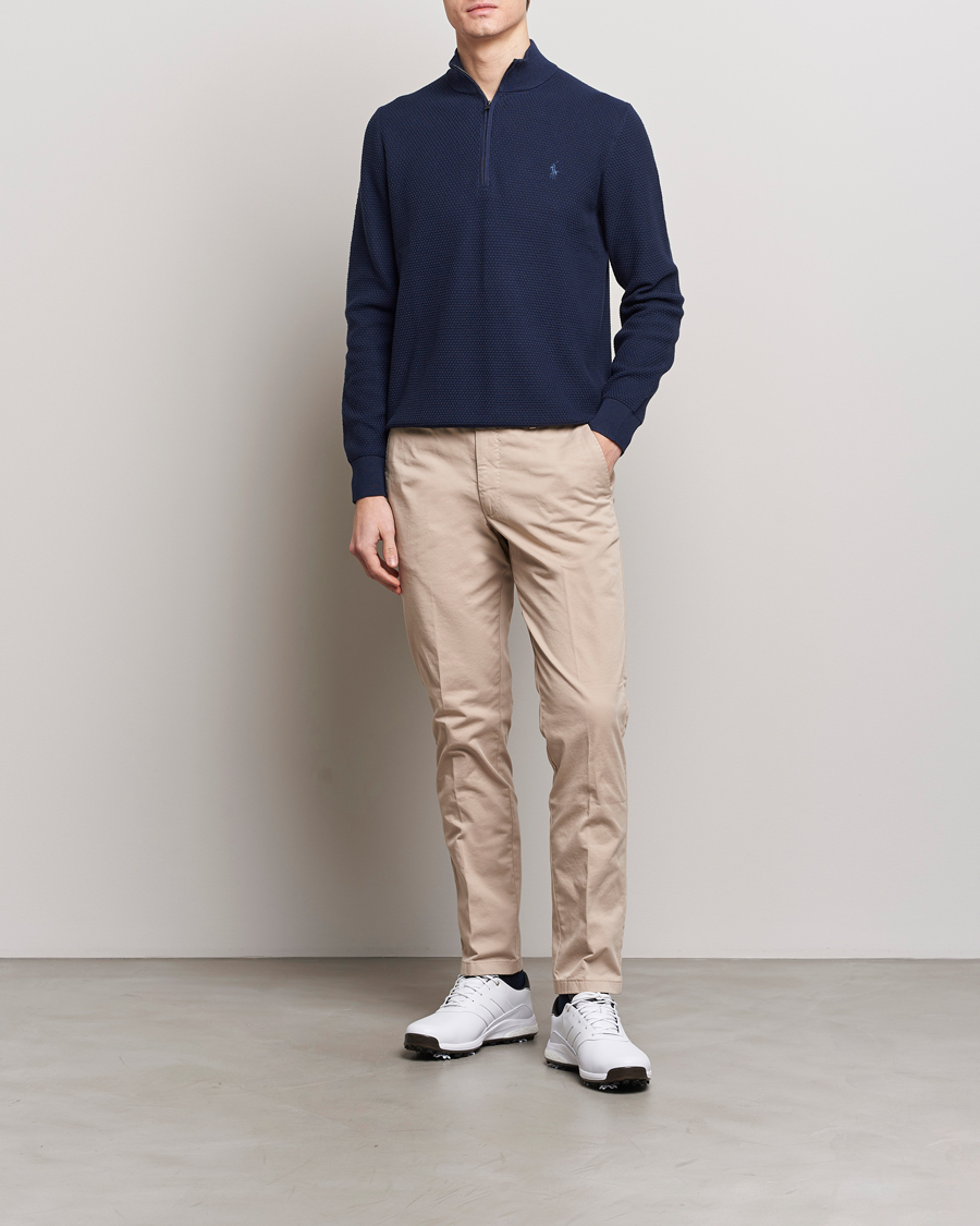 Herre | Trøjer | Polo Ralph Lauren Golf | Cotton Jersey Half Zip Refined Navy