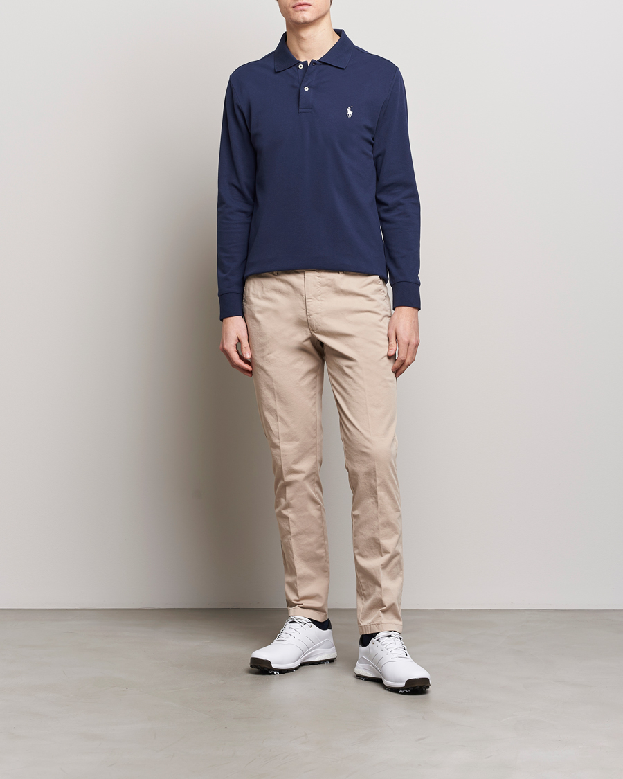 Herre | Trøjer | Polo Ralph Lauren Golf | Performance Stretch Long Sleeve Polo Refined Navy