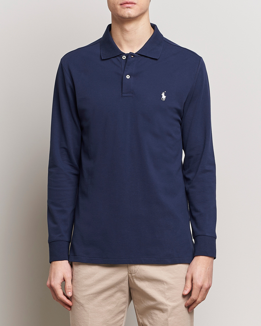 Herre | Polotrøjer | Polo Ralph Lauren Golf | Performance Stretch Long Sleeve Polo Refined Navy