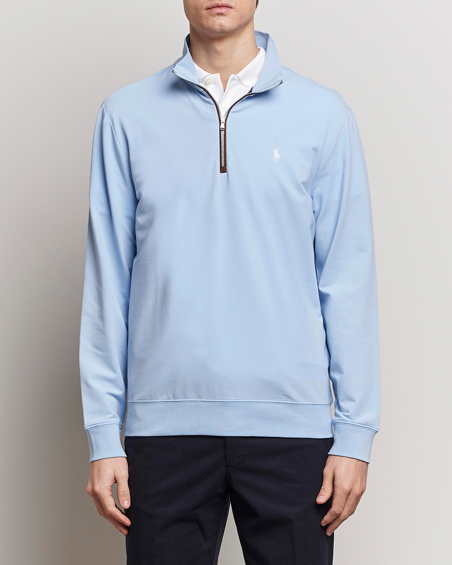 Herre | Trøjer | Polo Ralph Lauren Golf | Terry Jersey Half Zip Sweater Office Blue