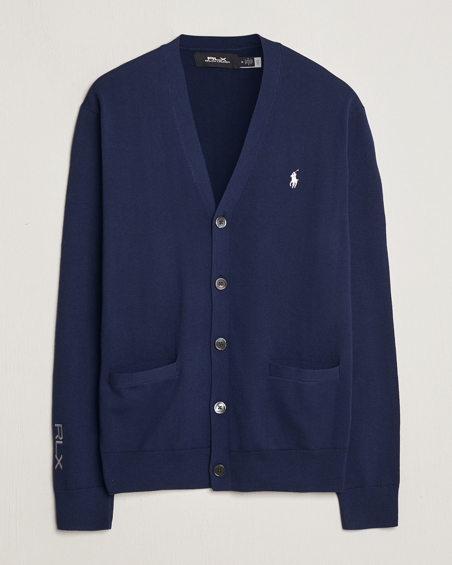 Herre | Trøjer | RLX Ralph Lauren | Cotton Cardigan Refined Navy