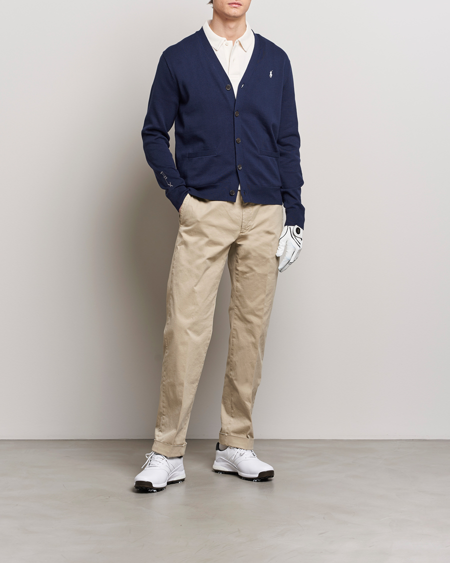 Herre | Trøjer | RLX Ralph Lauren | Cotton Cardigan Refined Navy