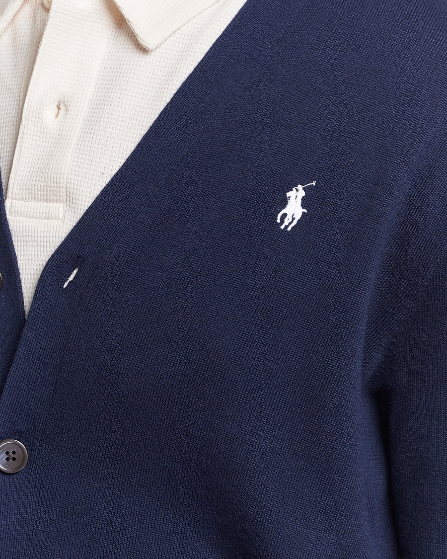 Herre | Trøjer | RLX Ralph Lauren | Cotton Cardigan Refined Navy