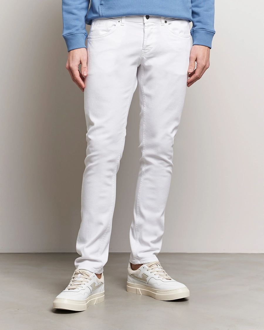Herre | Slim fit | Dondup | George Bullstretch Jeans White