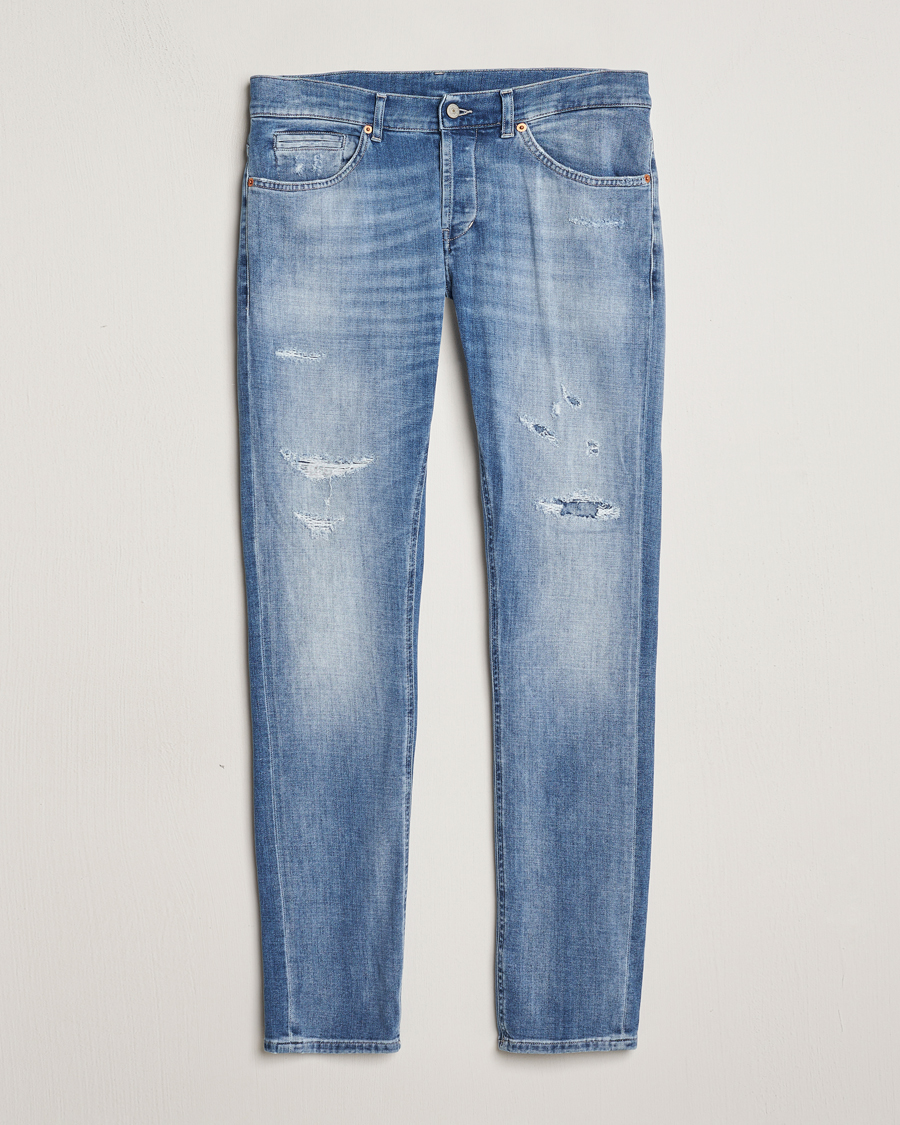 Herre |  | Dondup | George Distressed Jeans Light Blue