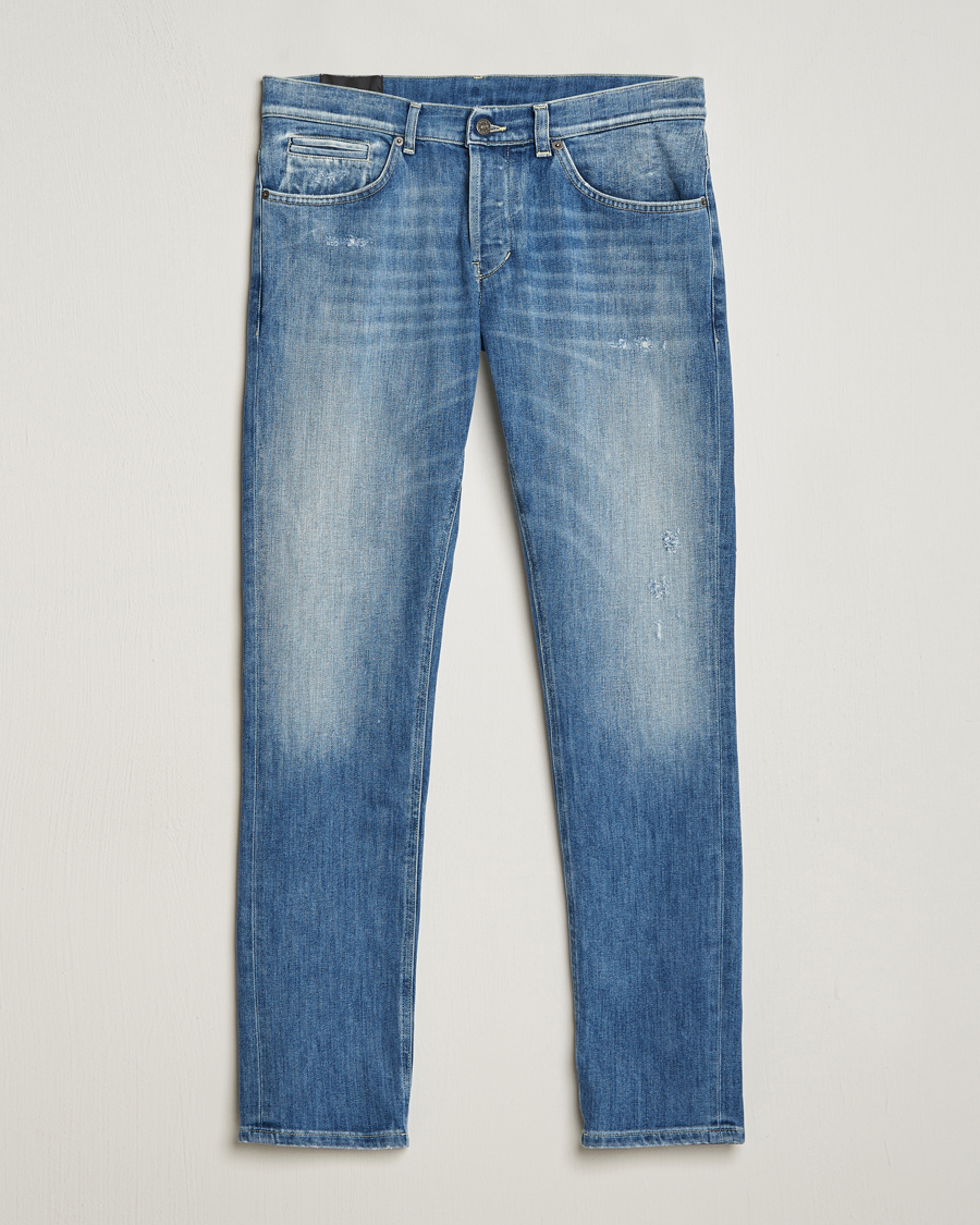 Herre | Jeans | Dondup | George Distressed Jeans Light Blue