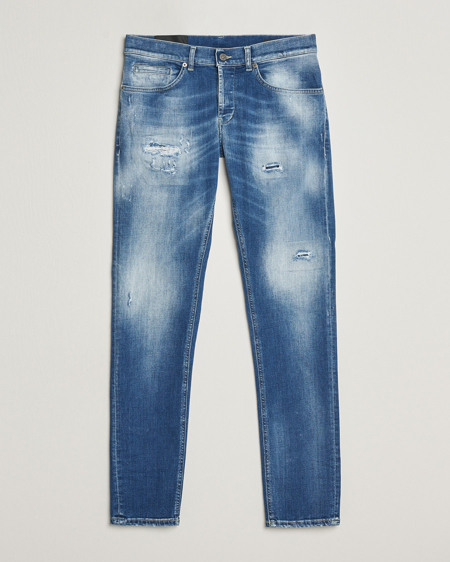 Herre | Jeans | Dondup | George Distressed Jeans Medium Blue