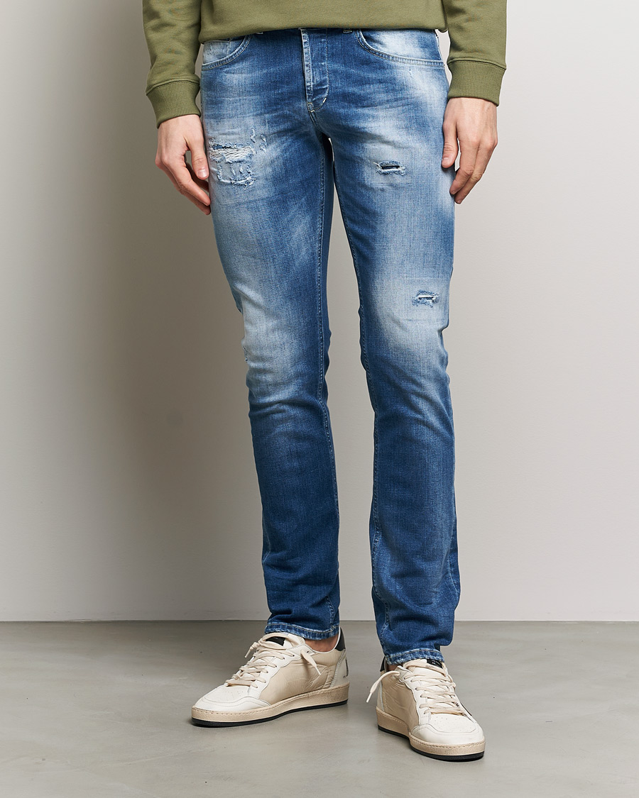 Herre | Blå jeans | Dondup | George Distressed Jeans Medium Blue