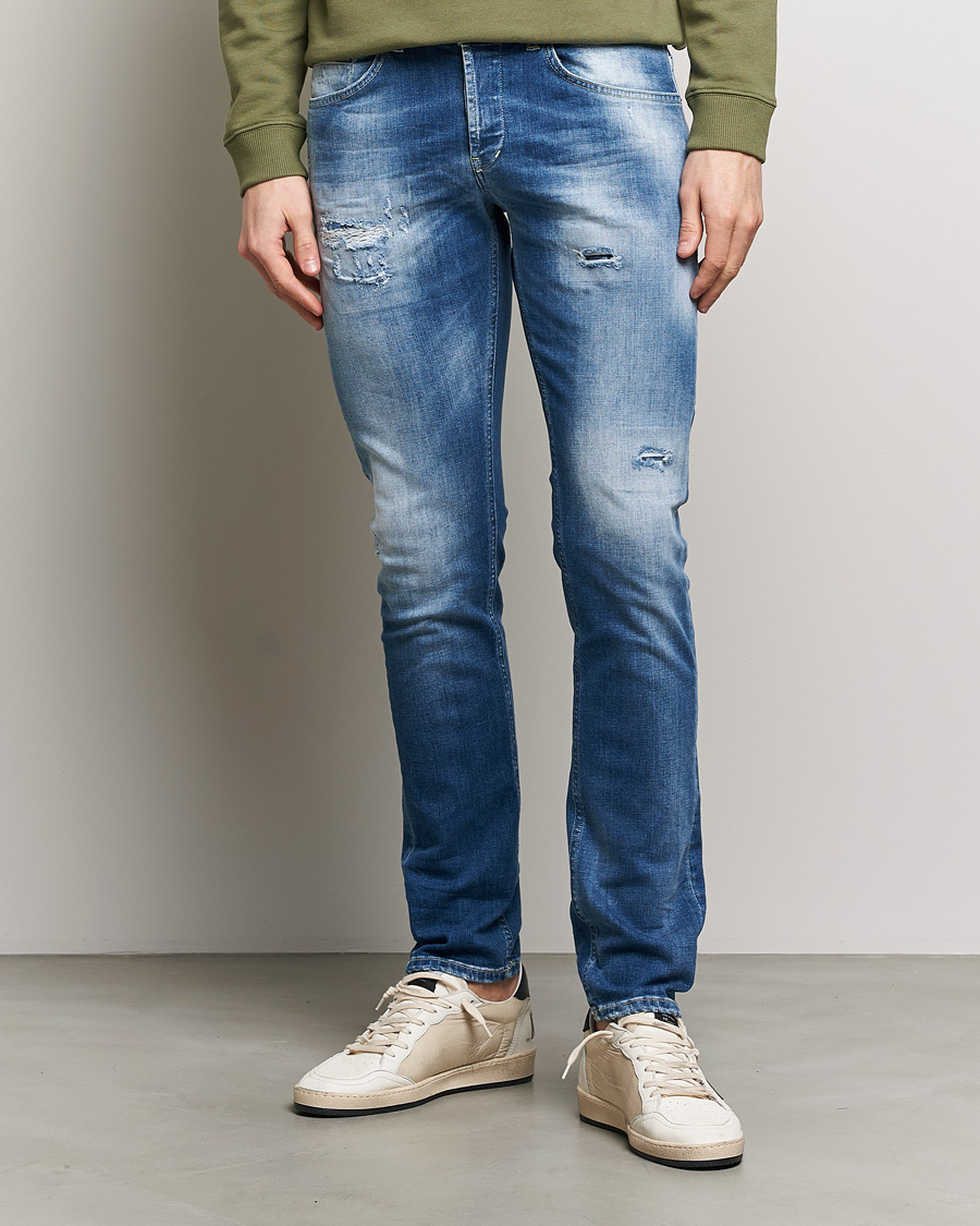 Herr | Slim fit | Dondup | George Distressed Jeans Medium Blue