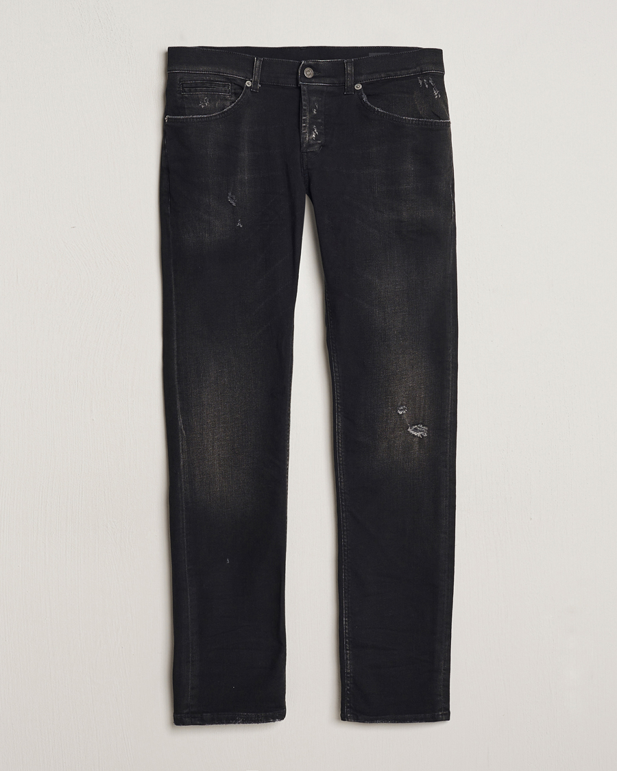 Herre | Jeans | Dondup | George Distressed Jeans Washed Black
