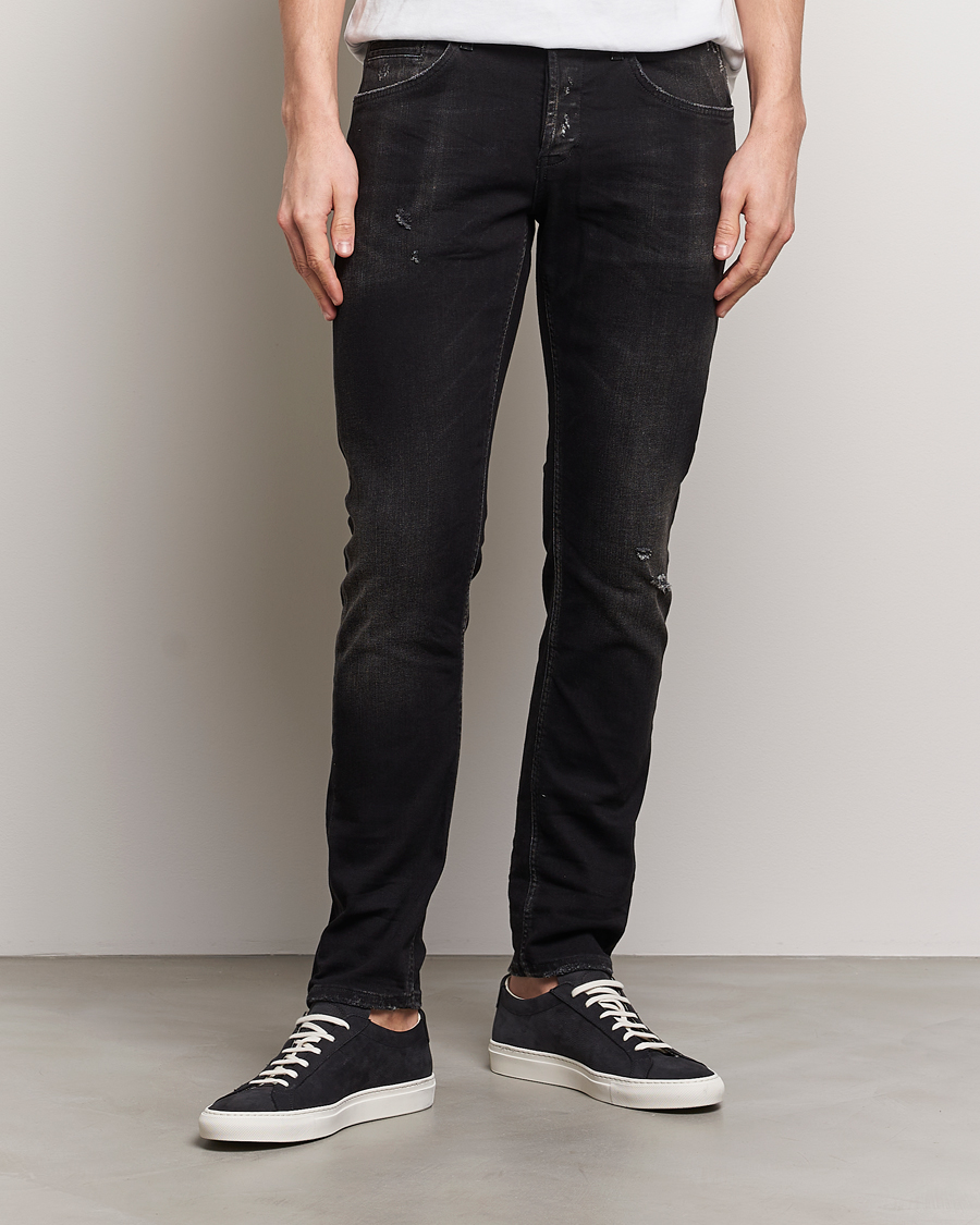 Herre | Tøj | Dondup | George Distressed Jeans Washed Black