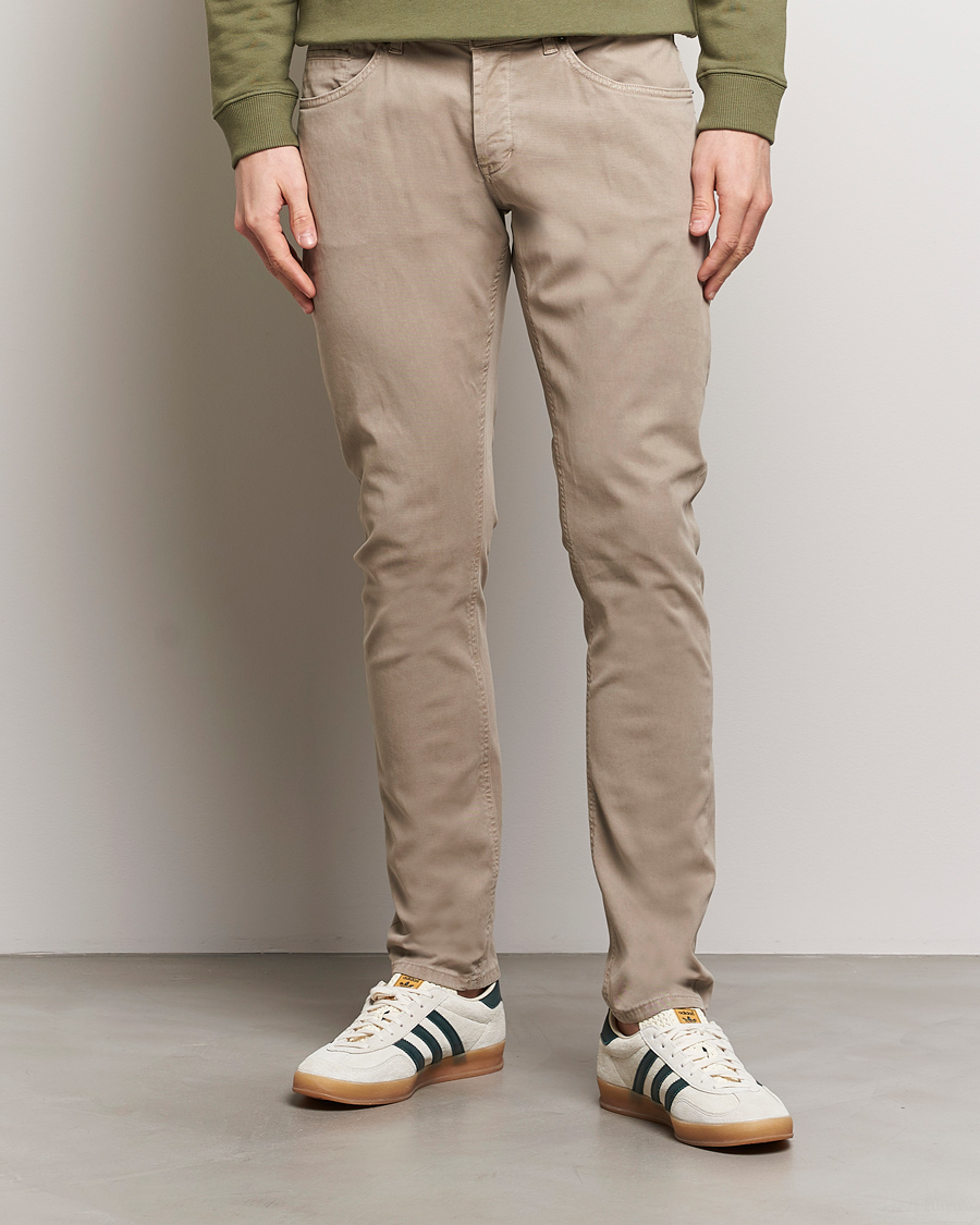 Herr | Byxor | Dondup | George Gabardine 5-Pocket Sand