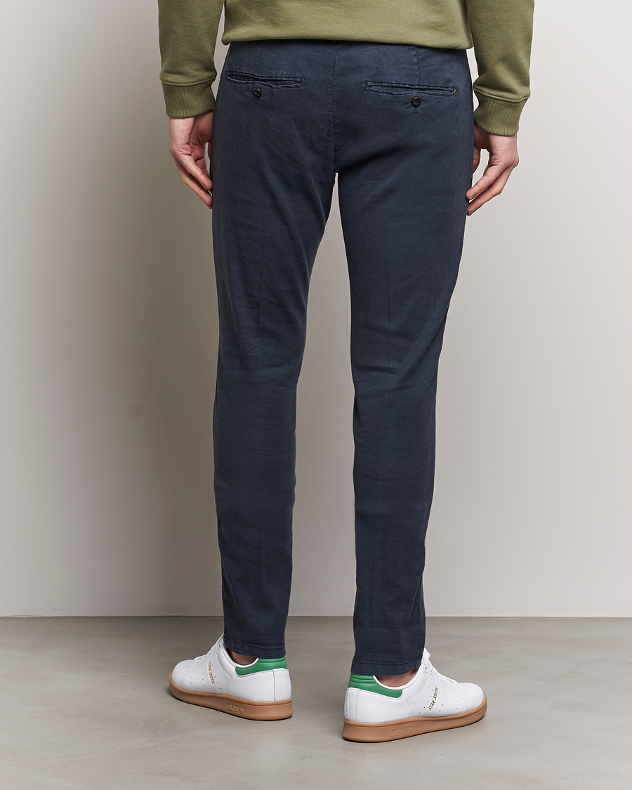 Herre | Bukser | Dondup | Gaubert Linen Stretch Chinos Navy