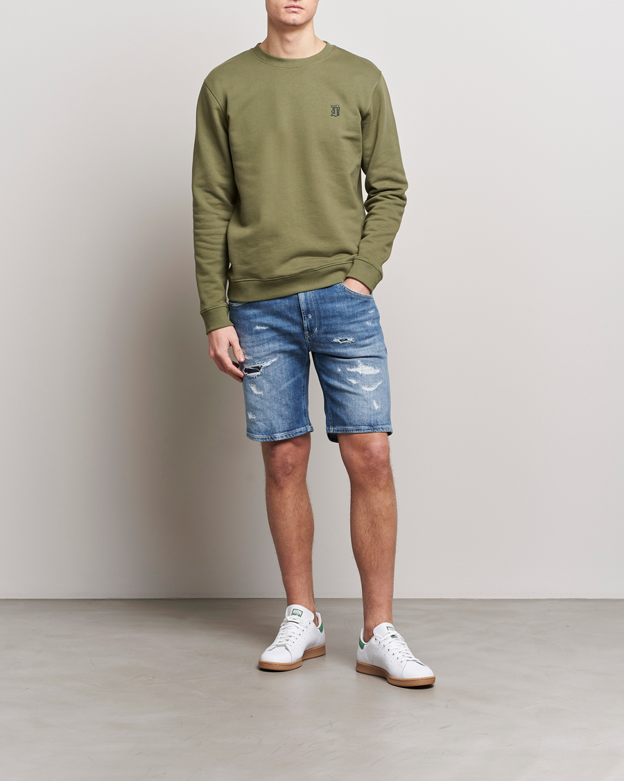 Herre | Shorts | Dondup | Derek Destroyed Denim Shorts Medium Blue