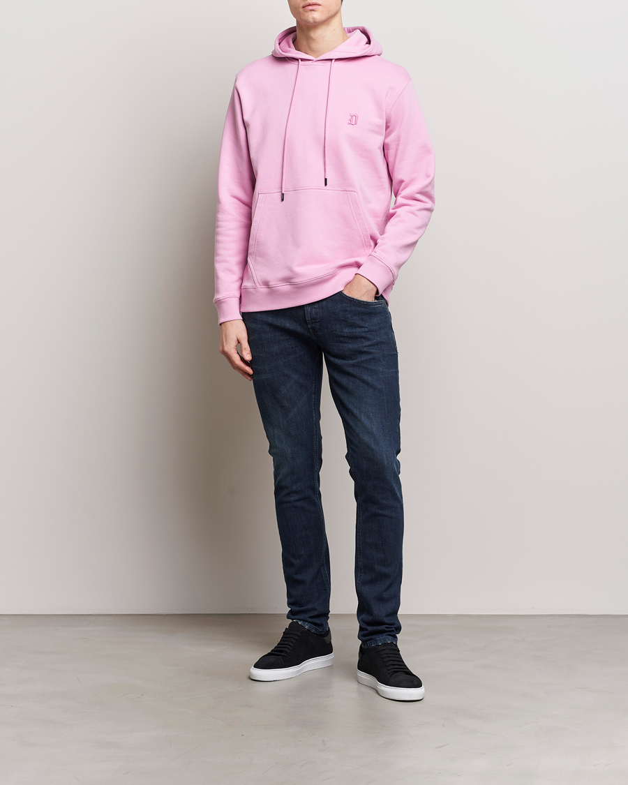 Herre | Trøjer | Dondup | Logo Hoodie Washed Pink