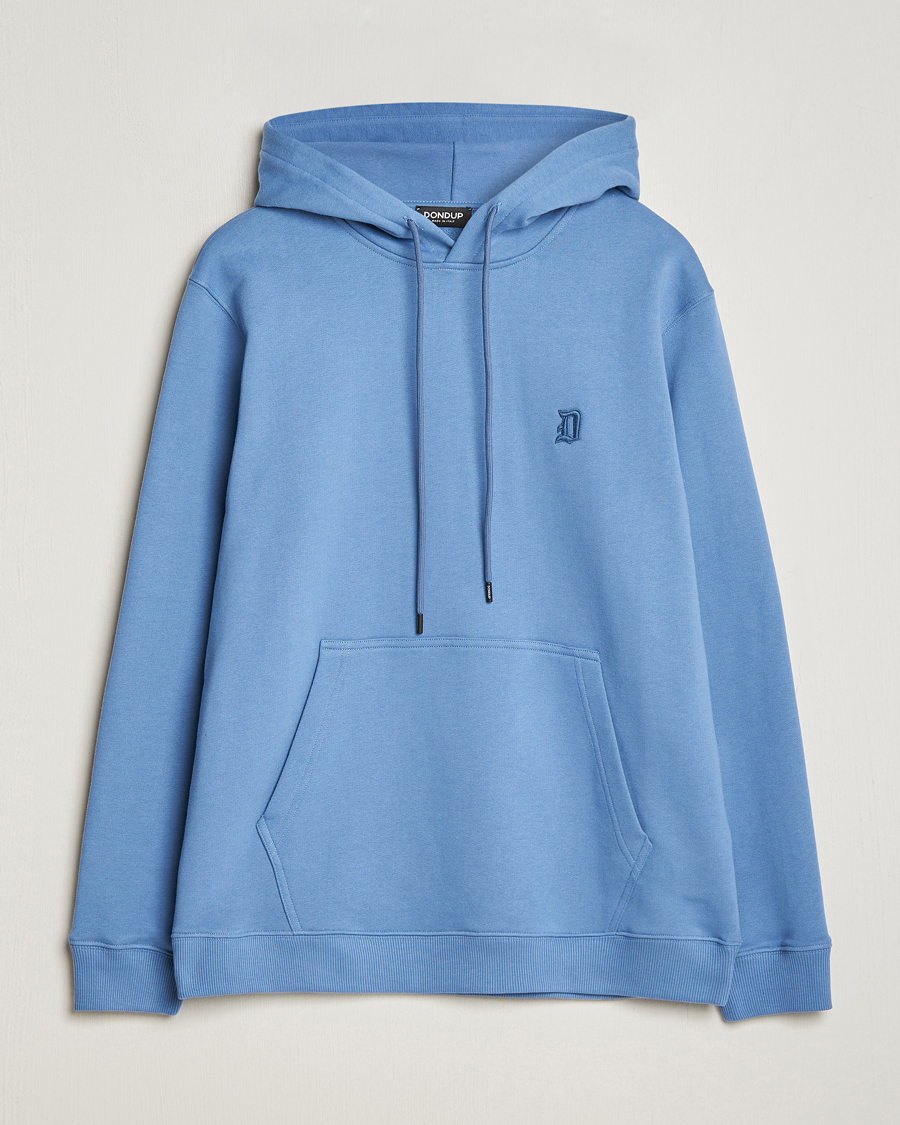 Herre | Trøjer | Dondup | Logo Hoodie Washed Blue