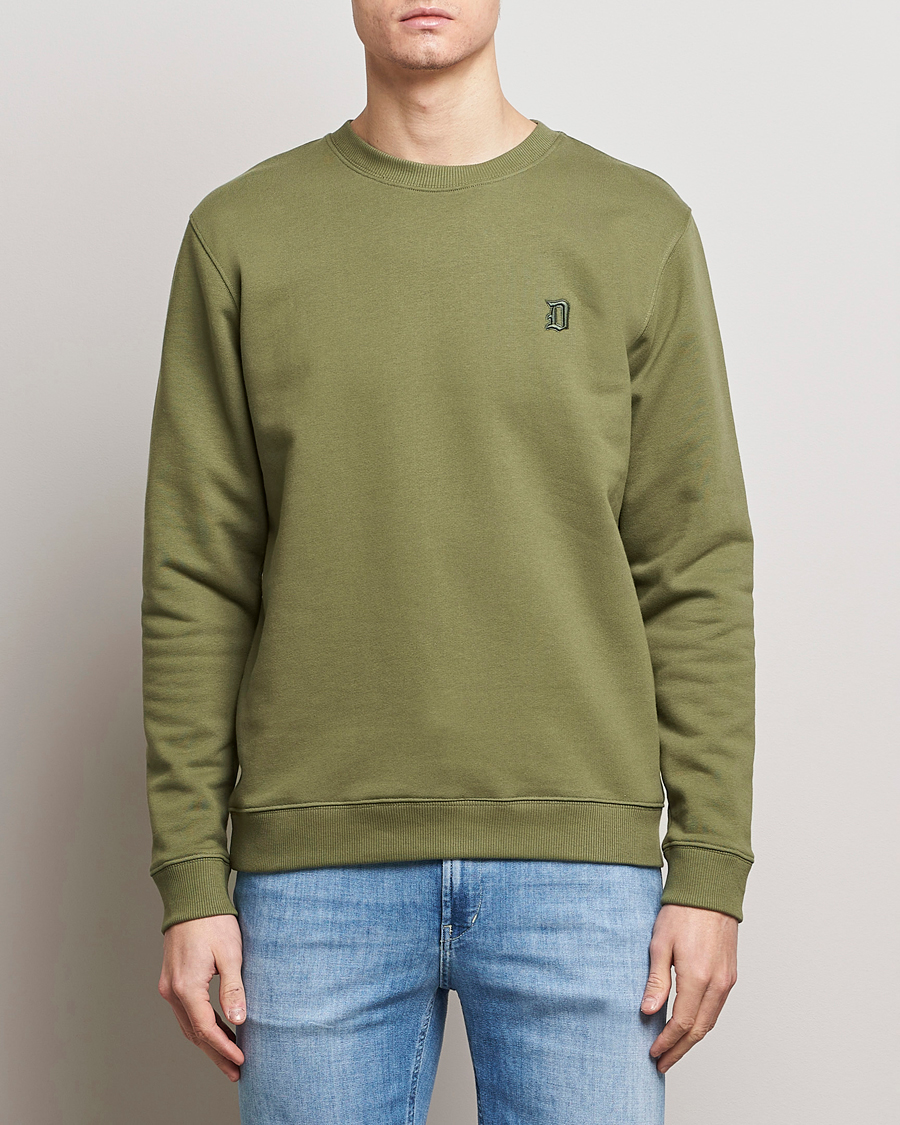 Herre | Sweatshirts | Dondup | Loco Crew Neck Sweatshirt Olive Green
