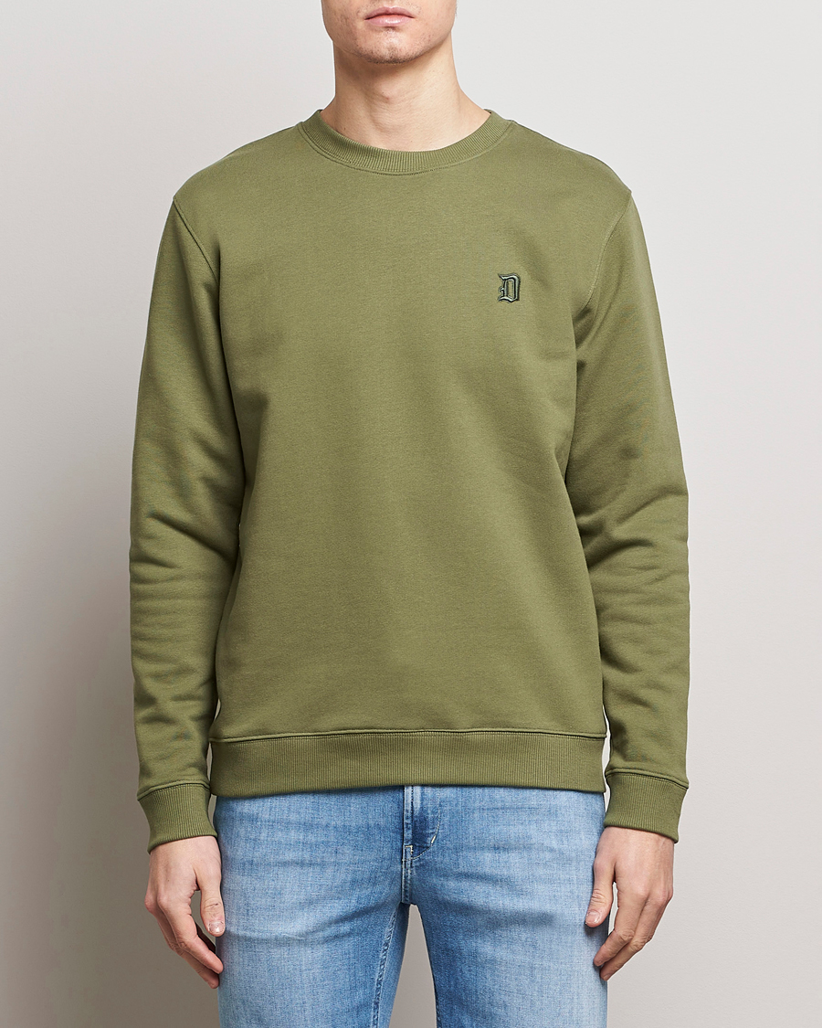 Herre | Tøj | Dondup | Loco Crew Neck Sweatshirt Olive Green