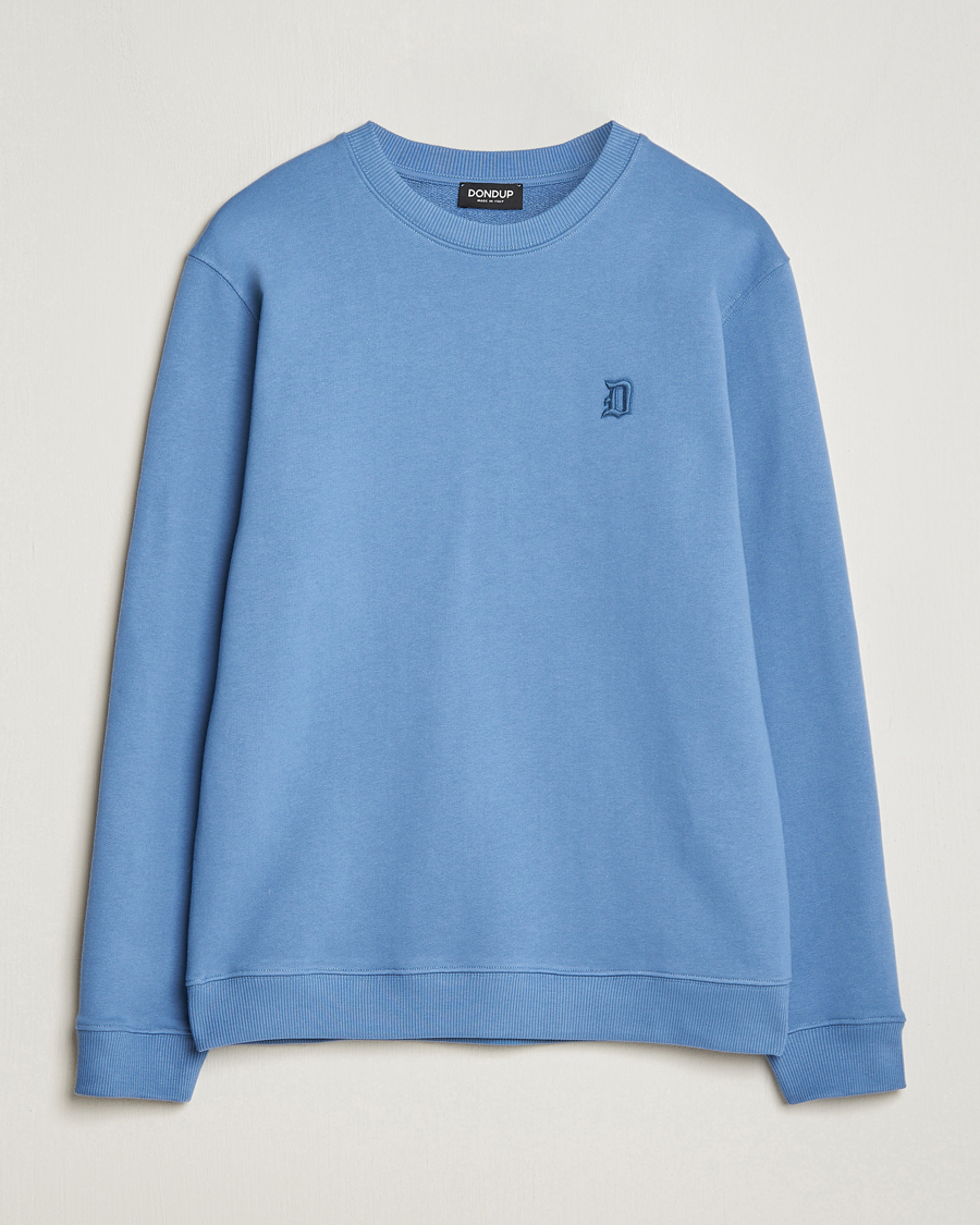 Herre | Trøjer | Dondup | Loco Crew Neck Sweatshirt Washed Blue