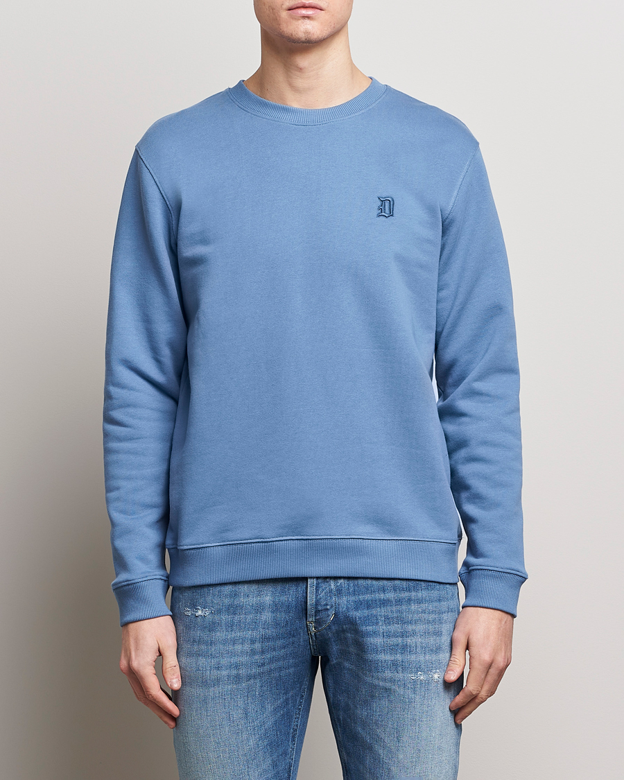 Herre | Trøjer | Dondup | Loco Crew Neck Sweatshirt Washed Blue