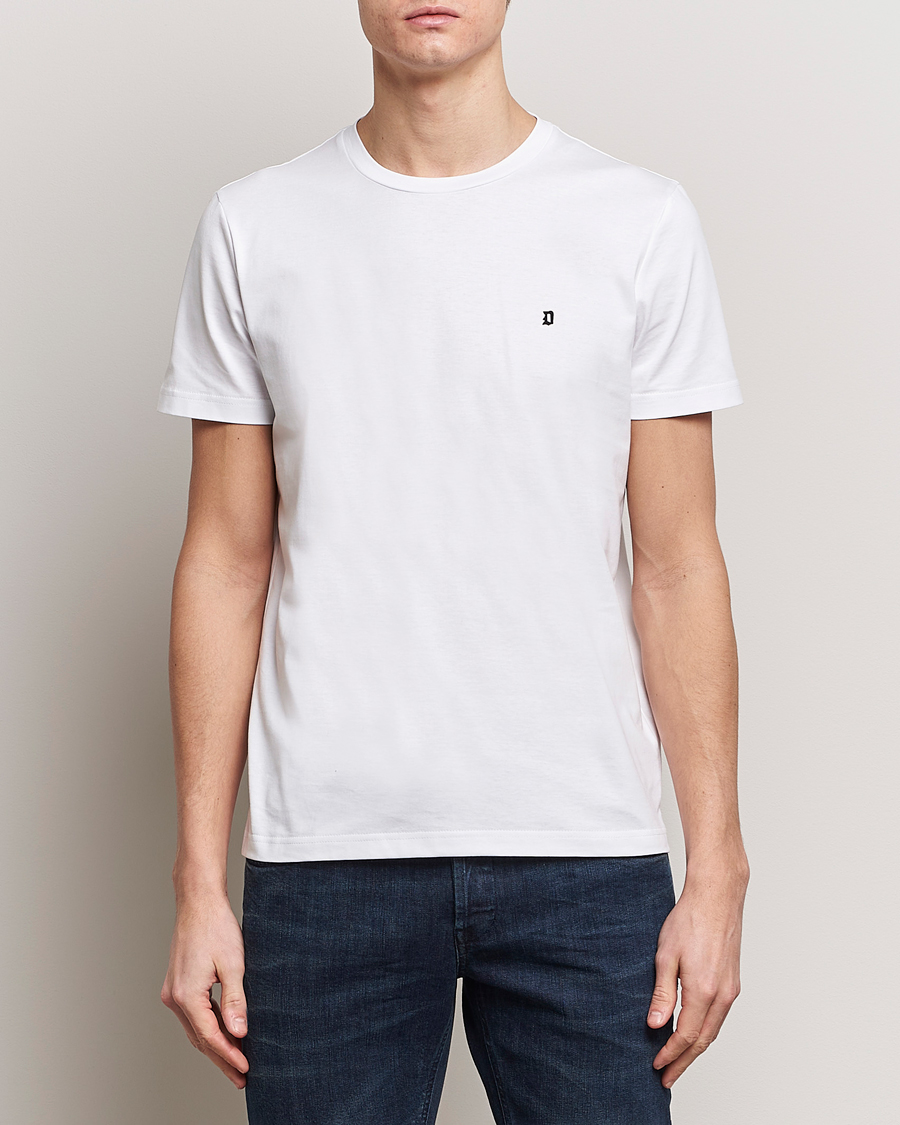 Herre |  | Dondup | Logo Crew Neck T-Shirt White