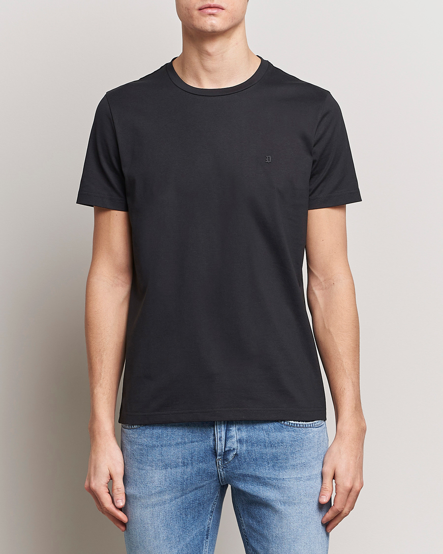 Herre | Kortærmede t-shirts | Dondup | Logo Crew Neck T-Shirt Black