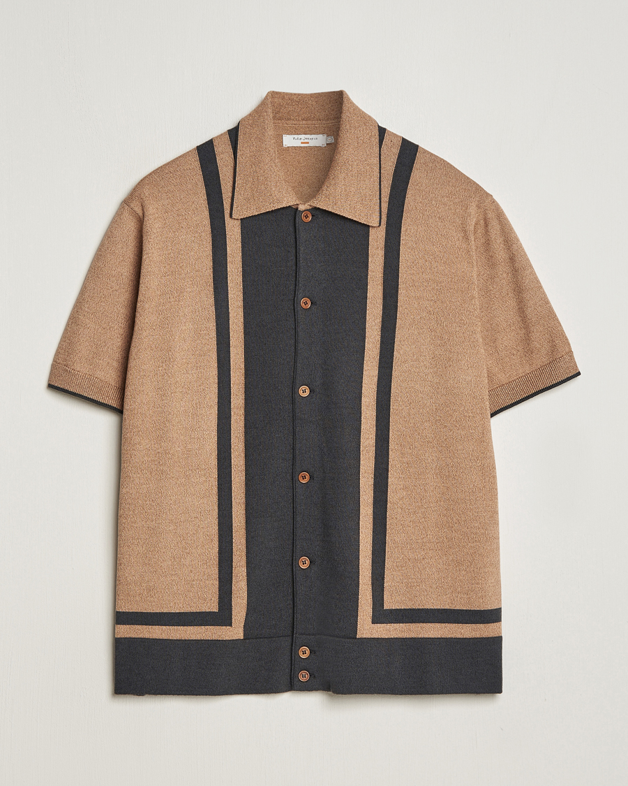 Herre | Skjorter | Nudie Jeans | Fabbe Knitted Polo Shirt Beige