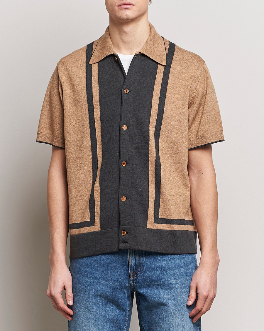 Herre | Tøj | Nudie Jeans | Fabbe Knitted Polo Shirt Beige