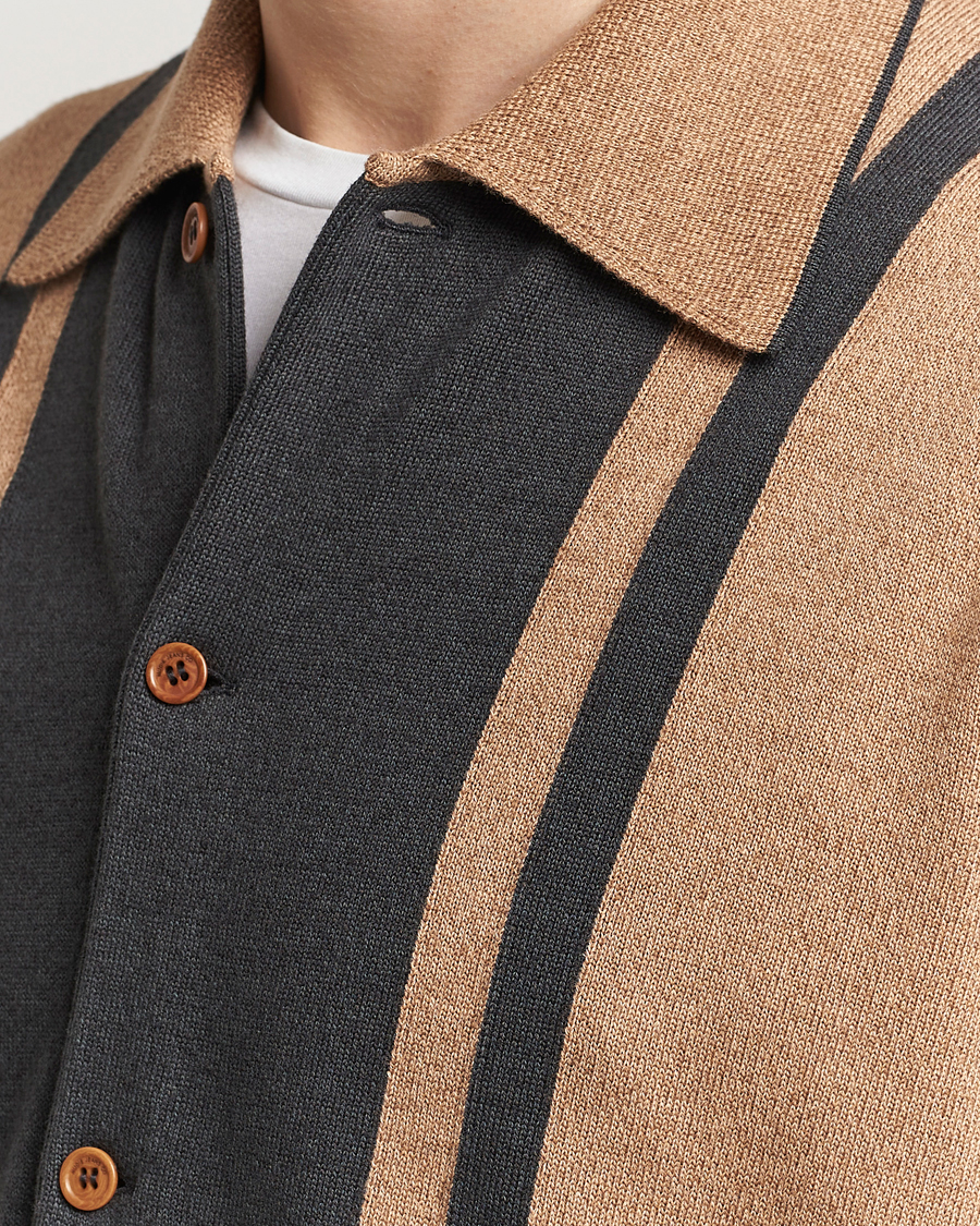 Herre | Skjorter | Nudie Jeans | Fabbe Knitted Polo Shirt Beige