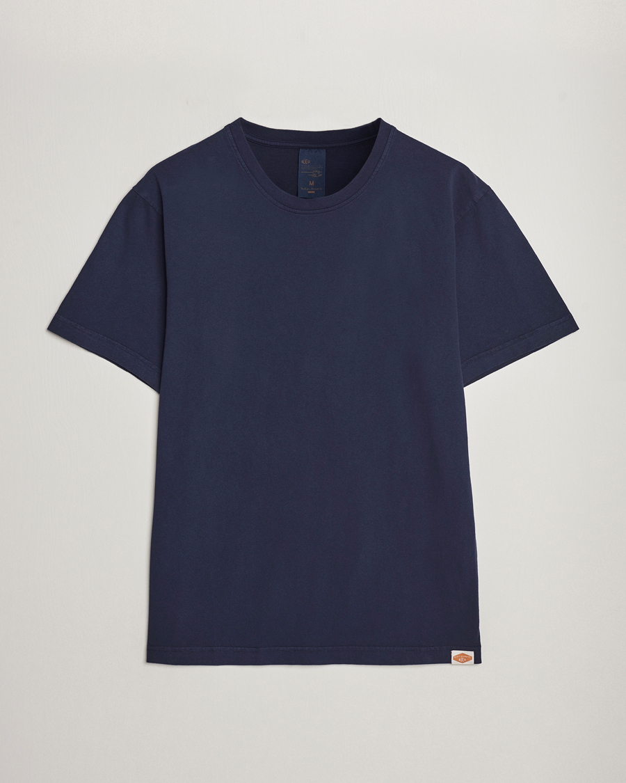 Herre | T-Shirts | Nudie Jeans | Uno Everyday Crew Neck T-Shirt Blue