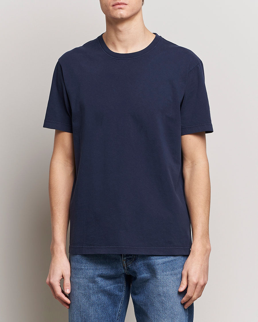 Herre | Tøj | Nudie Jeans | Uno Everyday Crew Neck T-Shirt Blue