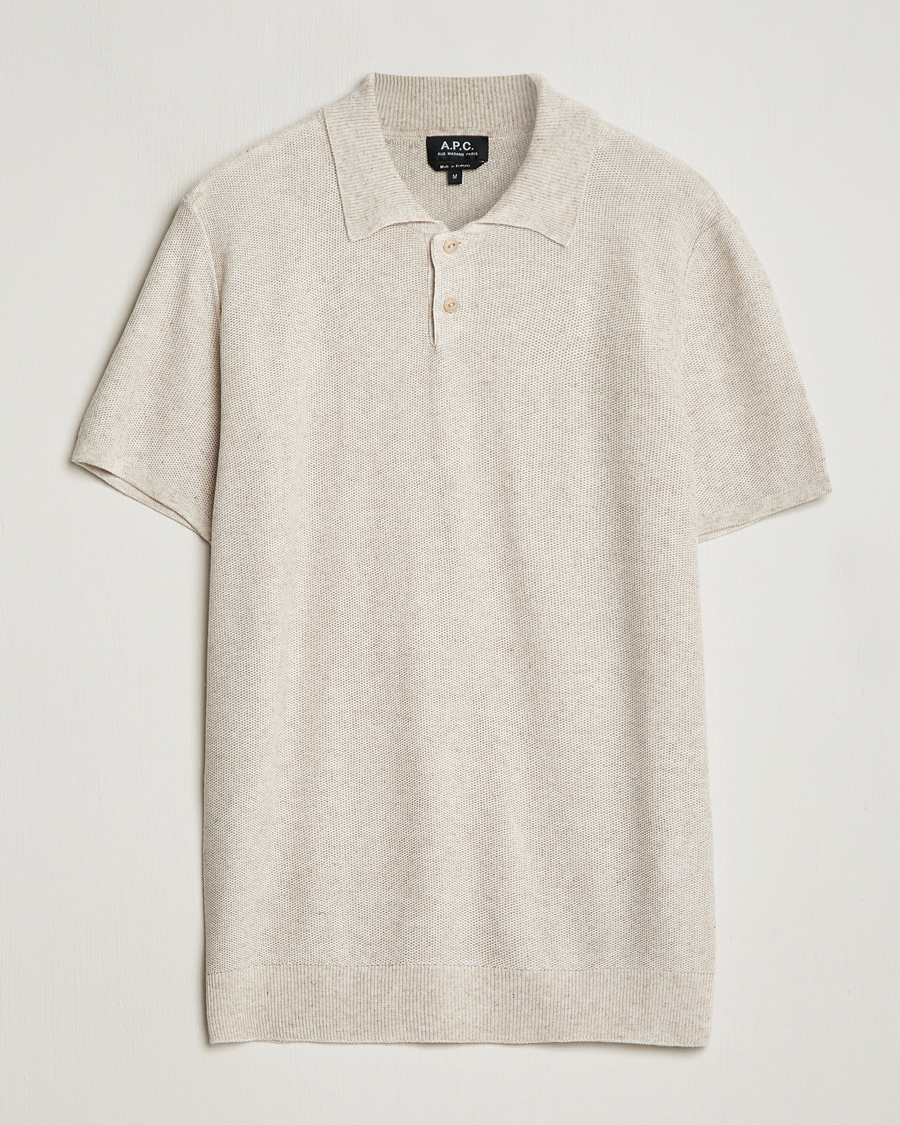 Herre | Polotrøjer | A.P.C. | Jay Knitted Polo Beige