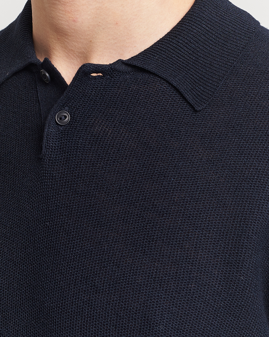 Herre | Polotrøjer | A.P.C. | Jay Viscose/Linen Polo Dark Navy