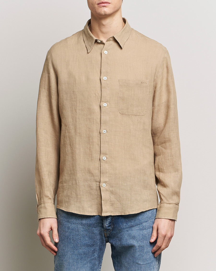 Herre | A.P.C. | A.P.C. | Cassel Linen Shirt Beige