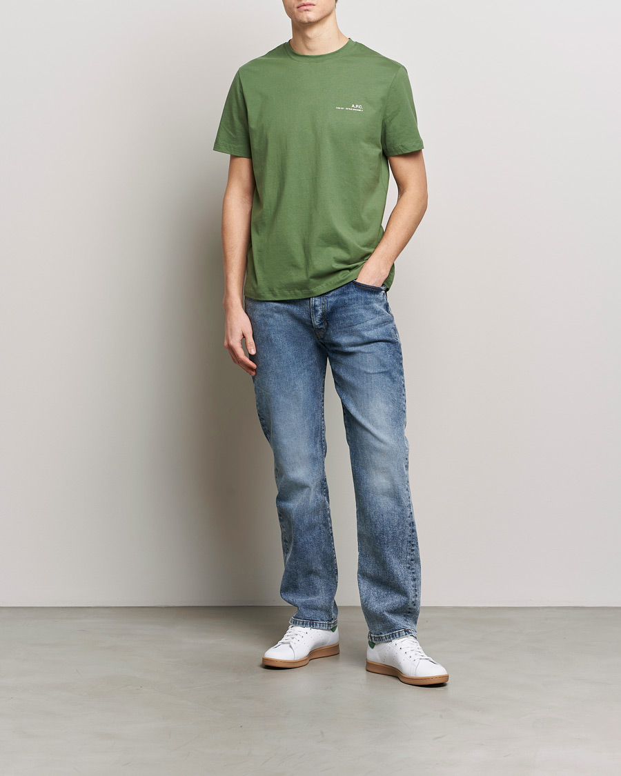 Herre | T-Shirts | A.P.C. | Item T-shirt Gray Green