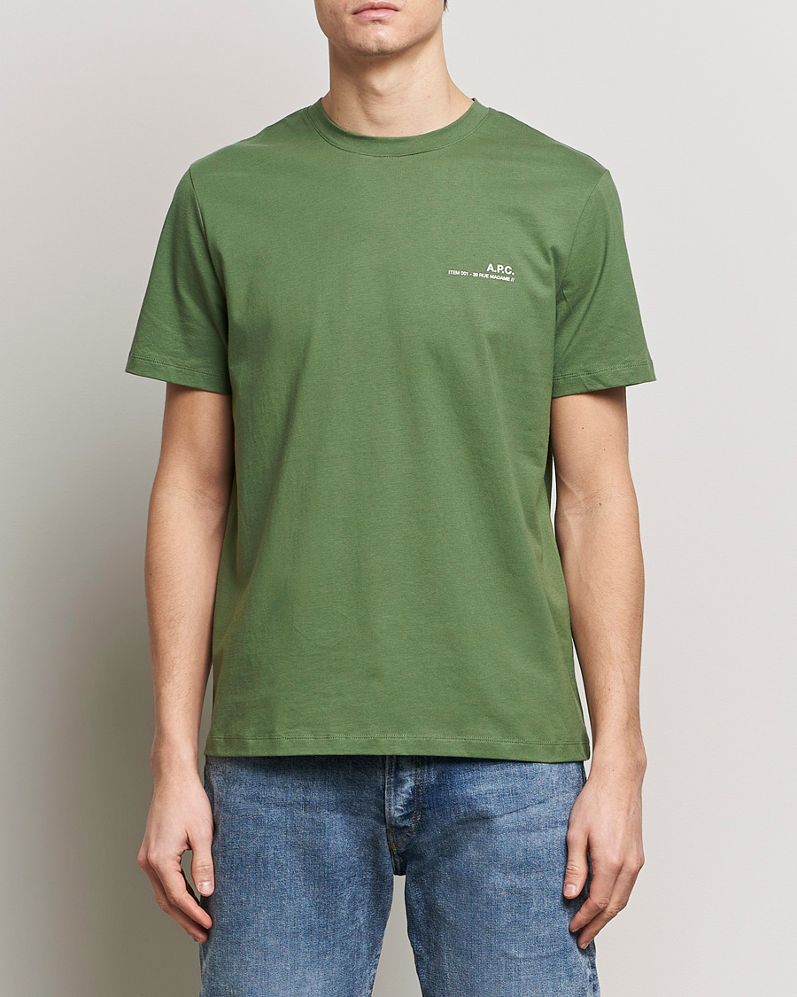 Herre | Kortærmede t-shirts | A.P.C. | Item T-shirt Gray Green