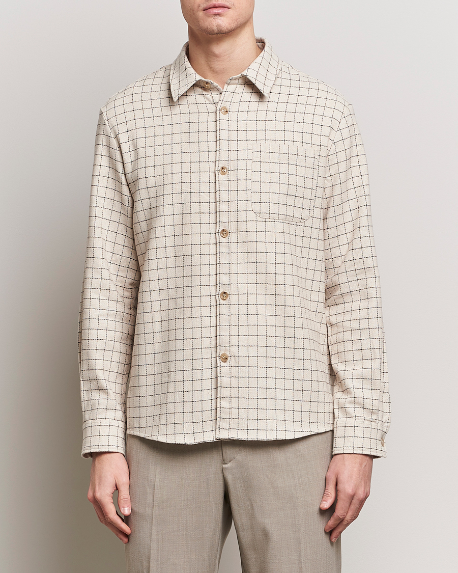 Herre | Loyalitetstilbud | A.P.C. | Trek Checked Overshirt Ecru