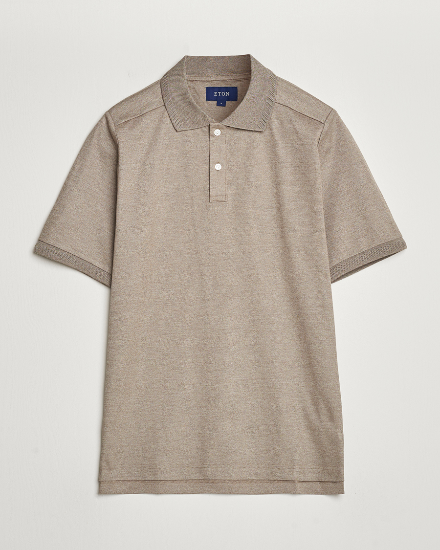 Herre | Polotrøjer | Eton | Pique Polo Shirt Beige