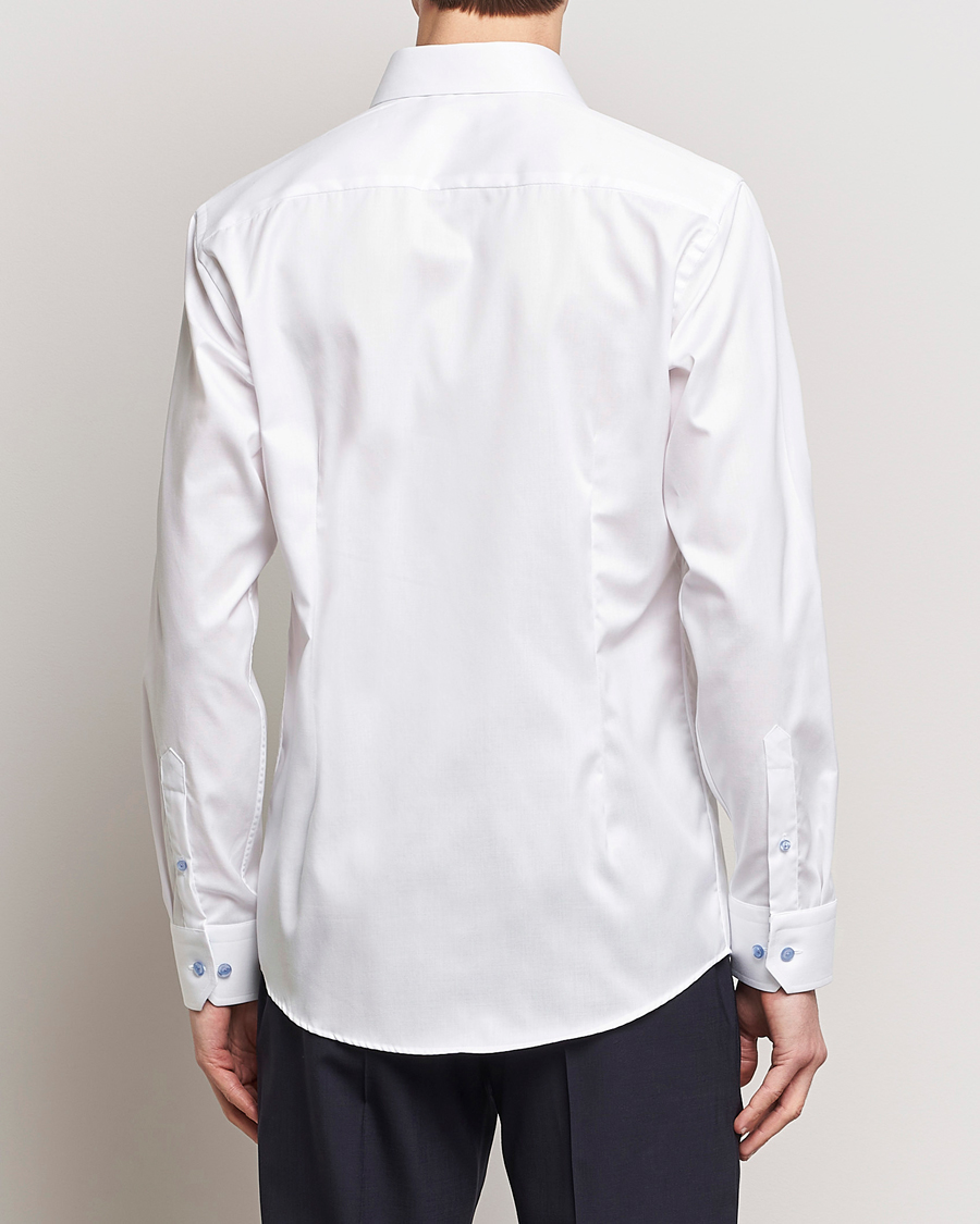 Herre | Skjorter | Eton | Slim Fit Signature Twill Contrast Shirt White