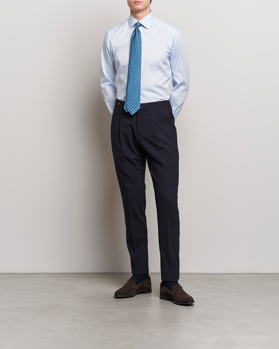 Herre | Businesskjorter | Eton | Slim Fit Twill Shirt Light Blue